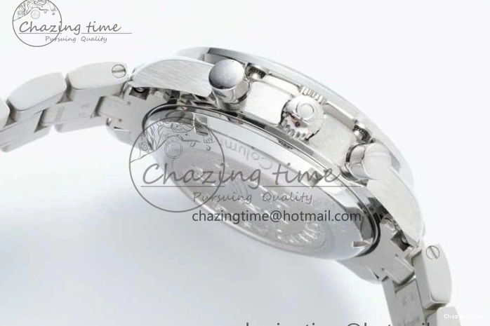 0403 Speedmaster Racing Master SS HKF Best Edition Black White Dial on SS Bracelet A Upgraded 7807